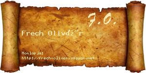 Frech Olivér névjegykártya